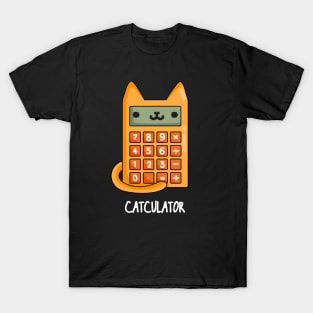 Cat-culator Funny Cat Calculator Puns T-Shirt